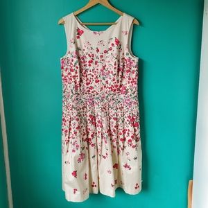 Rose Garden Fit & Flare Dress Size 14 NWT
